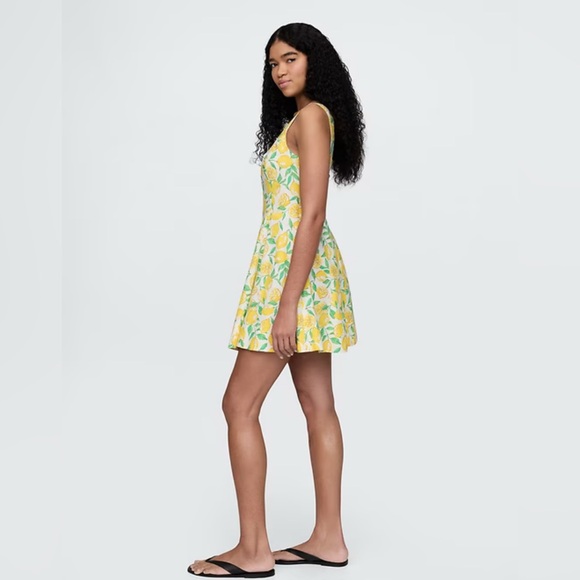 GAP Yellow Lemon Pattern mini Dress NWT size large - Picture 3 of 13